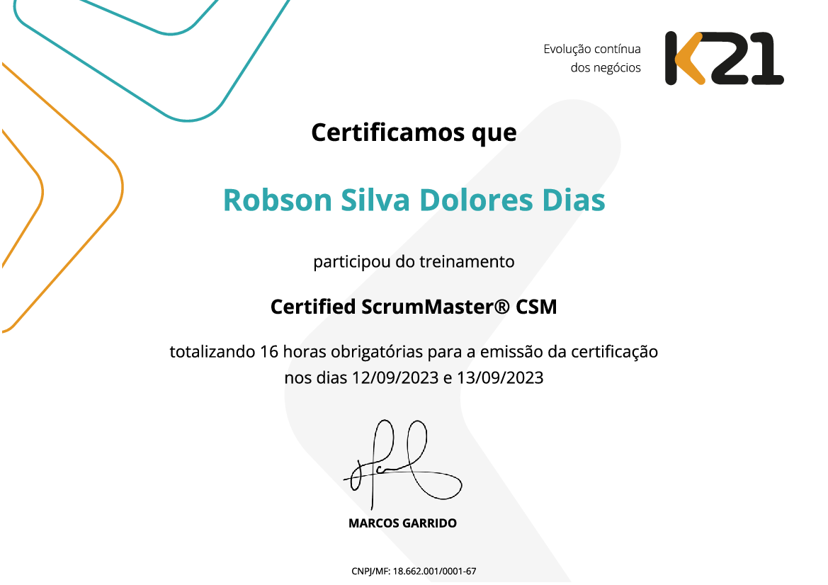Certificado K21